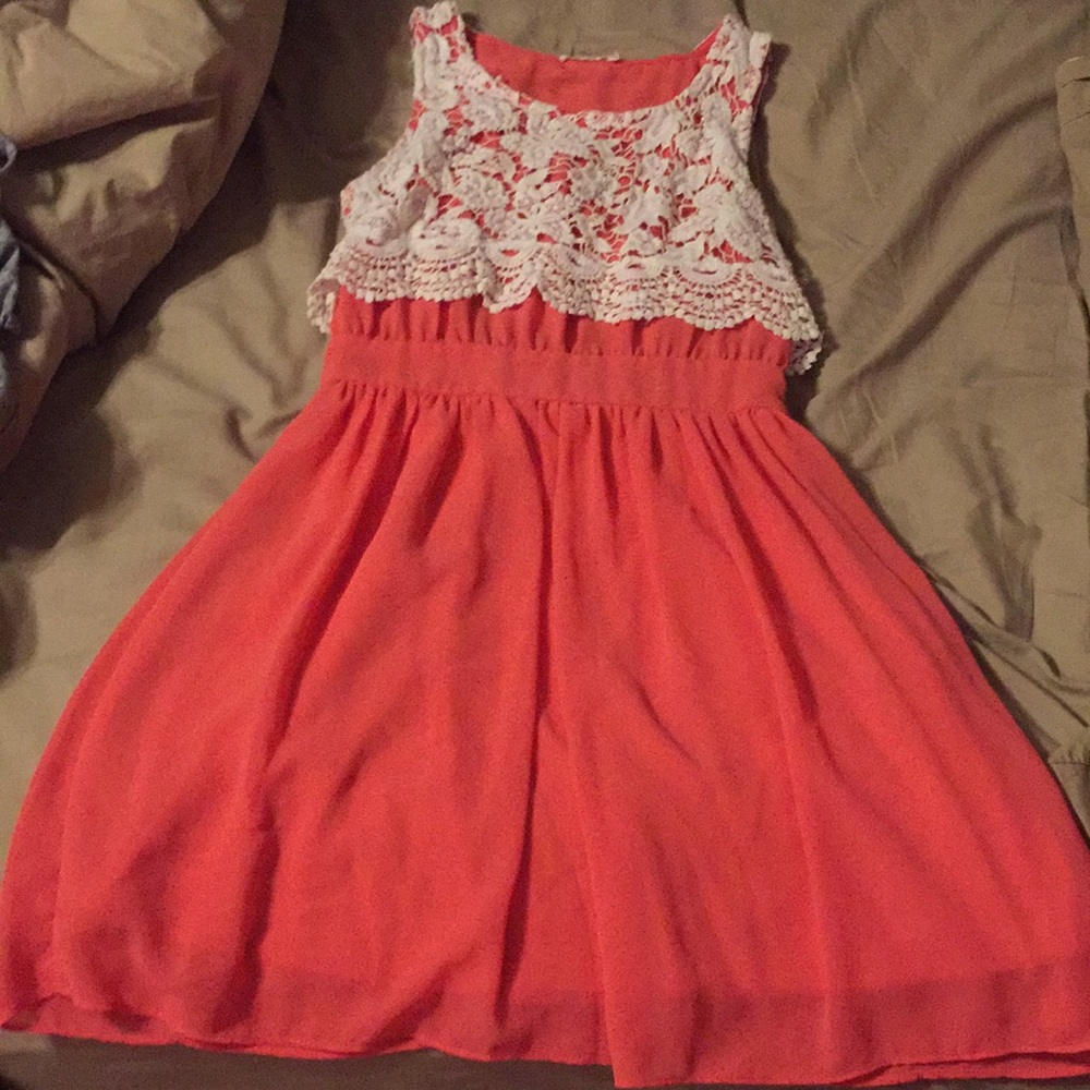 Floral pink dress